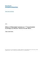 Effects of differentiated instruction on 11th grade students' knowledge and attitudes toward American History